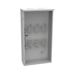400 AMP 3 PH 600 VOLT 24IN-45IN-10IN PNTD STL NO KO PIANO HINGE 2 PT LTCH CT RACK INSTLD WITH LUGS-1 PER LND 600kcmil 50K SCCR