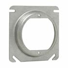 Eaton Crouse-Hinds series Square Cover, 4", Steel, Raised 3/4", open with ears 2-3/4", 6.0 cubic inch capacity