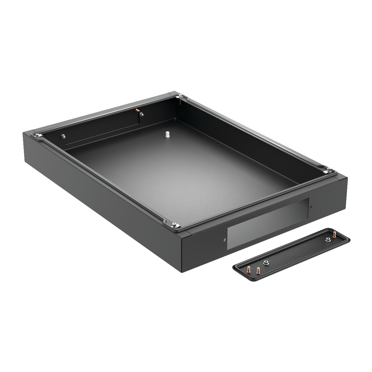 ProLine G2 Fully Sealed Plinth (100mm Solid Base), fits 1200x600mm, Black, Steel