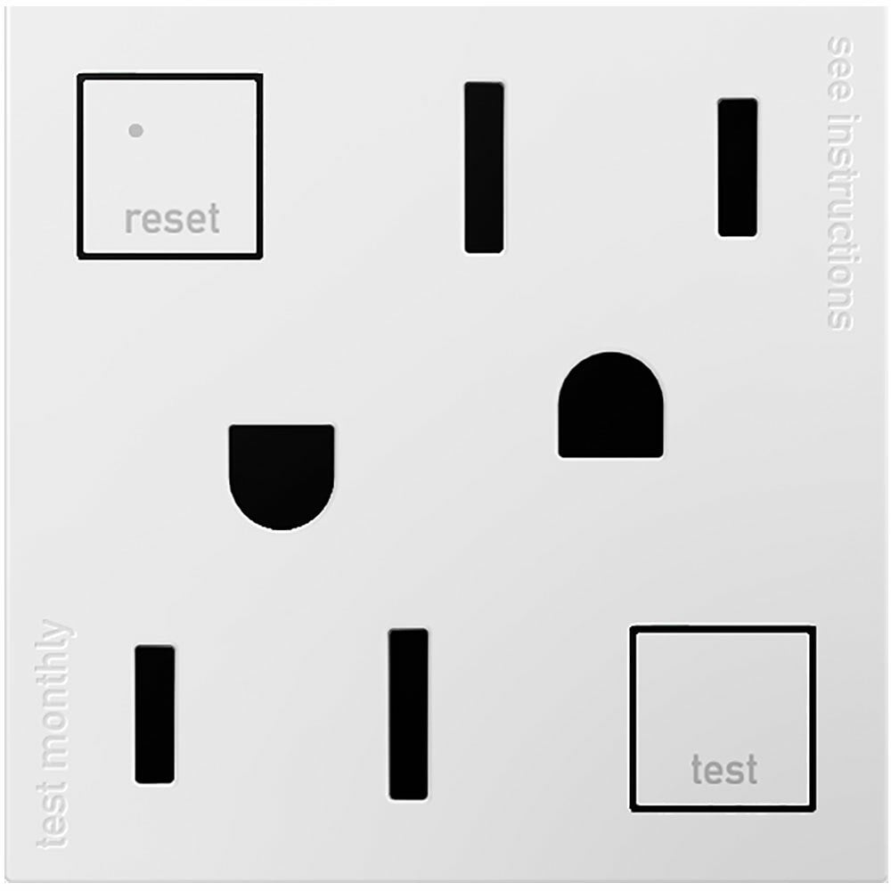 TAMPER-RESISTANT GFCI, 15A WHITE