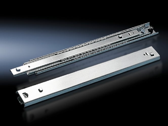 Telescopic slides, for component shelves in TS and for upgrading existing DK-TS applications