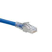 Cat 6A Slimline Patch Cord, 20 Feet, Blue
