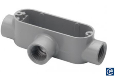 PVC Conduit Body Fitting, Type T, 1-1/2 Inch