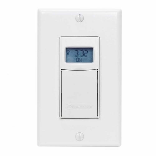 The DIGITAL AUTO-OFF TIMER 20A 24-277V WHITE Upgrade digital with this Decorator Auto-Off In-Wall Timer. These timers provide flexibility, easy installation, and silent operation. The timers provide a  to-the-second accuracy time range from 1 second to 24 hours.