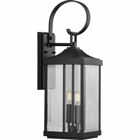 Incorporate a flawless lighting experience that fills your home with an understated elegance and rustic charm with this wall lantern. This farmhouse-inspired masterpiece cradles clear beveled glass panes just right for offering a warm, welcoming glow to your friends and family. A traditional lantern frame with a beautiful black finish houses the light bases in this timeless design.