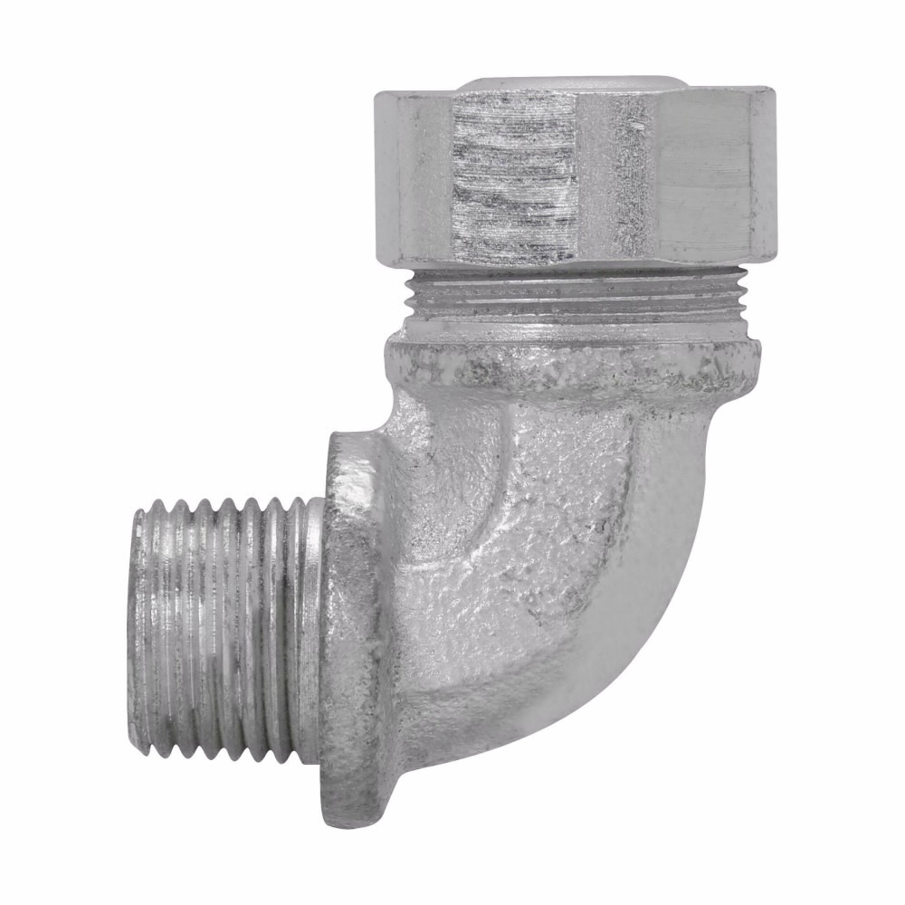 Eaton Crouse-Hinds series CG color-coded cord grip, Cable range min/max: 0.65-0.75", Orange, 90 angle, Steel, 1"