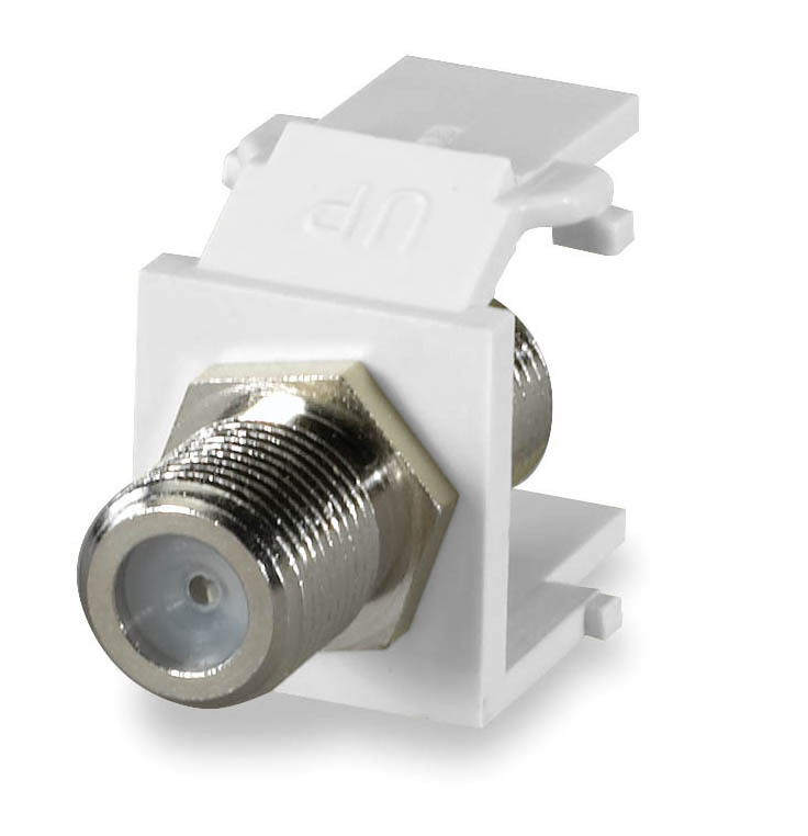 F-Type Connector Module 3 GHz Keystone Module, White