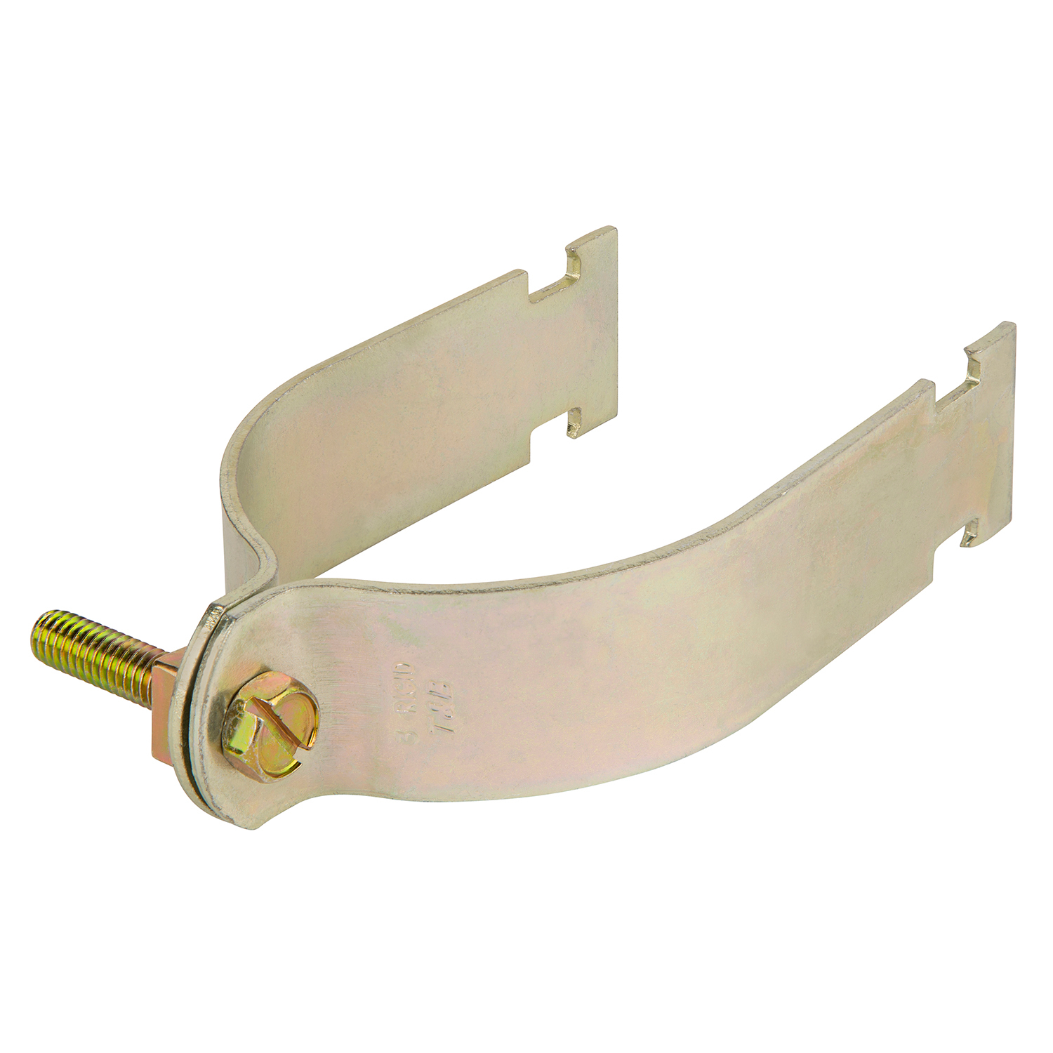 702-6 Superstrut 700 Pipe Strap, 6 in, For Use With IMC/Rigid Conduit, Pipe and Electrical Metal Tubing, Steel, GoldGalv