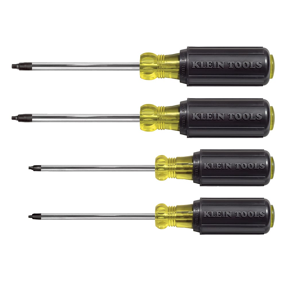 Screwdriver Set, Square Recess, 4-Piece