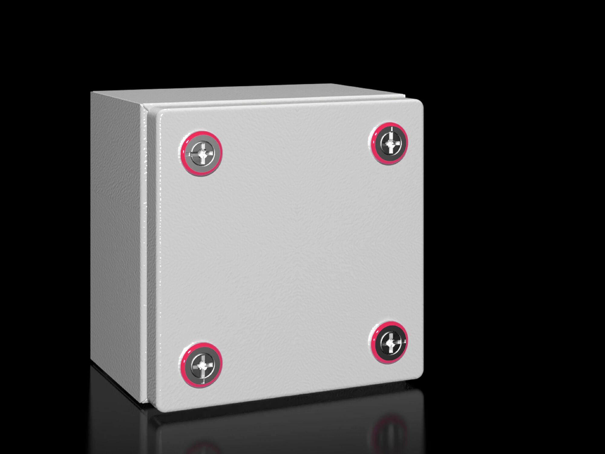 KX Terminal box, WHD: 150x150x120 mm, carbon steel, without mounting plate, with cover, without gland plate