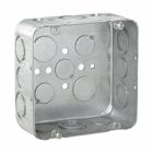 Eaton Crouse-Hinds series Square Outlet Box, (3) 1/2", (2) 3/4", 4-11/16", Conduit (no clamps), Drawn, 2-1/8", Steel, (6) 1/2", (6) 1/2", (1) 3/4" C, 42.0  cubic inch capacity