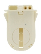 Fluorescent Lampholder, Medium Bi-Pin, Without Locator Post, White