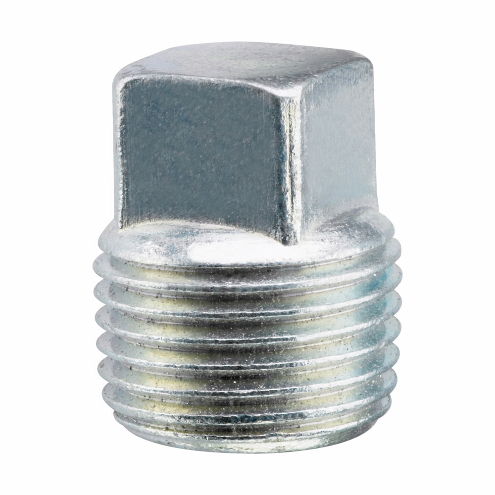 Eaton Crouse-Hinds series PLG conduit plug, Rigid/IMC, Cast iron, 1/2", Square head