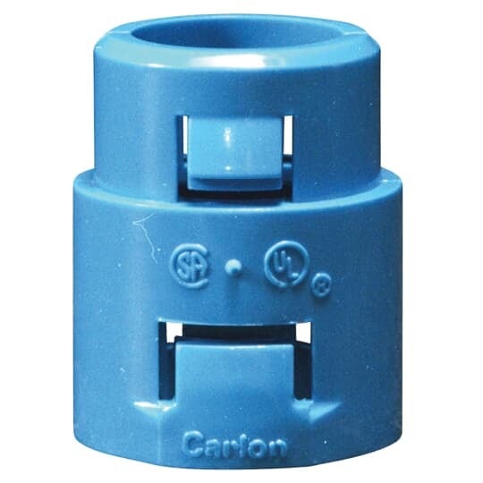 One Piece Snap In Adapter, Size 3/4 Inch, Length 1.406 Inches, Material Polycarbonate, Color Blue, Pack of 100
