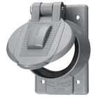 Wallplates and Boxes, Weatherproof Covers, 1-Gang, 1) 50A Twist-Lock Opening, Standard Size, Thermoplastic