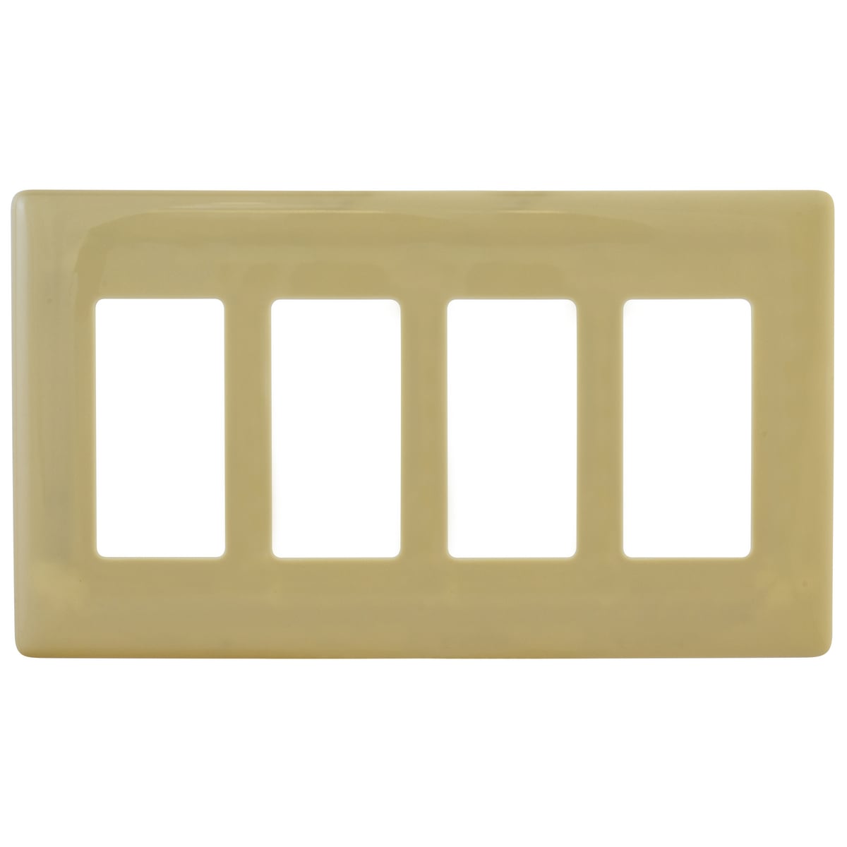 WALLPLATE 4G DEC SNAP-ON, IVORY