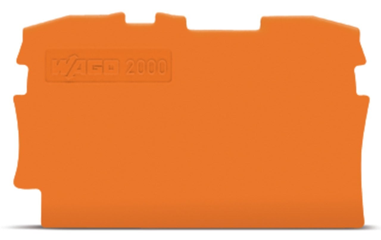 End and intermediate plate; 0.7 mm thick; orange