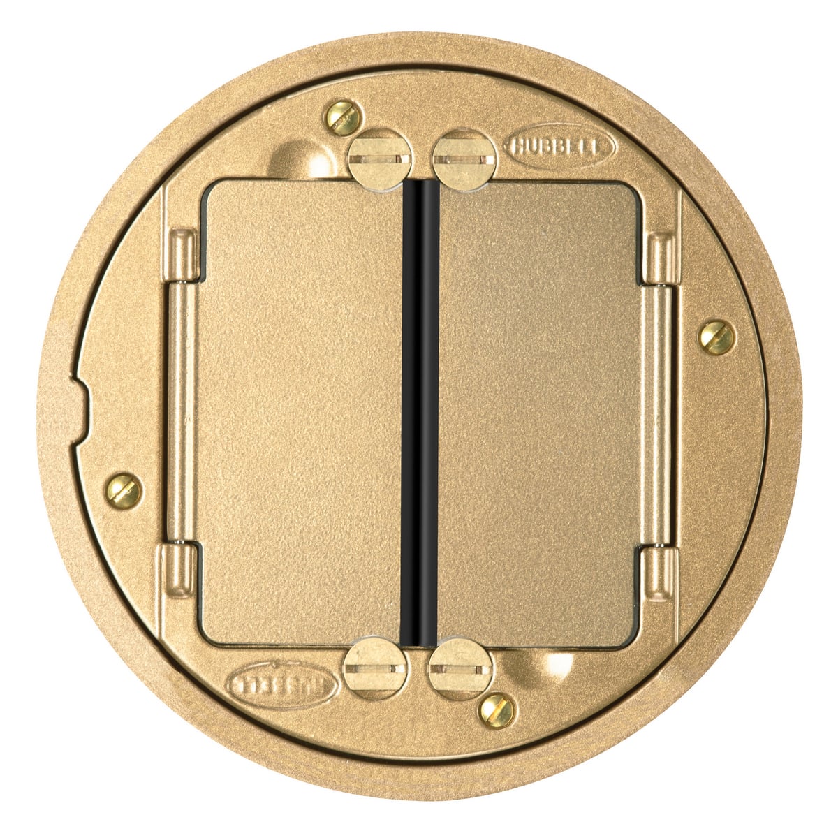 In-Floor Delivery Systems, SystemOne Universal Cover Tile Flange Assembly, Brass Powder Paint Finish