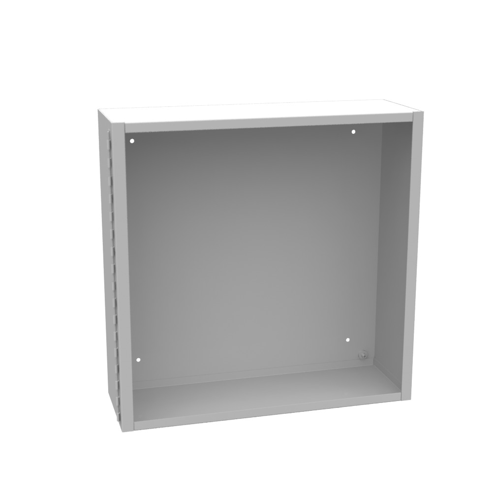 18x6x18 Hinge Cover Type 1 UL Listed Steel No Knockouts ANSI 61 Gray Continuous Hinge Slotted Quarter Turn Latch