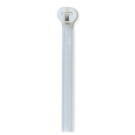 Cable Tie, Natural Polyamide (Nylon 6.6) for Temperatures up to 85 Degrees Celsius (185 F) for Indoor Applications, UL/EN/CSA62275 Type 2/21 Rated for AH-2 Plenum, Length of 208mm (8.2 Inches), Width of 3.6mm (0.14 Inches), Thickness of 1mm (0.04 Inch), Tensile Strength Rating of 178 Newtons (40 Pounds), Bulk Pack