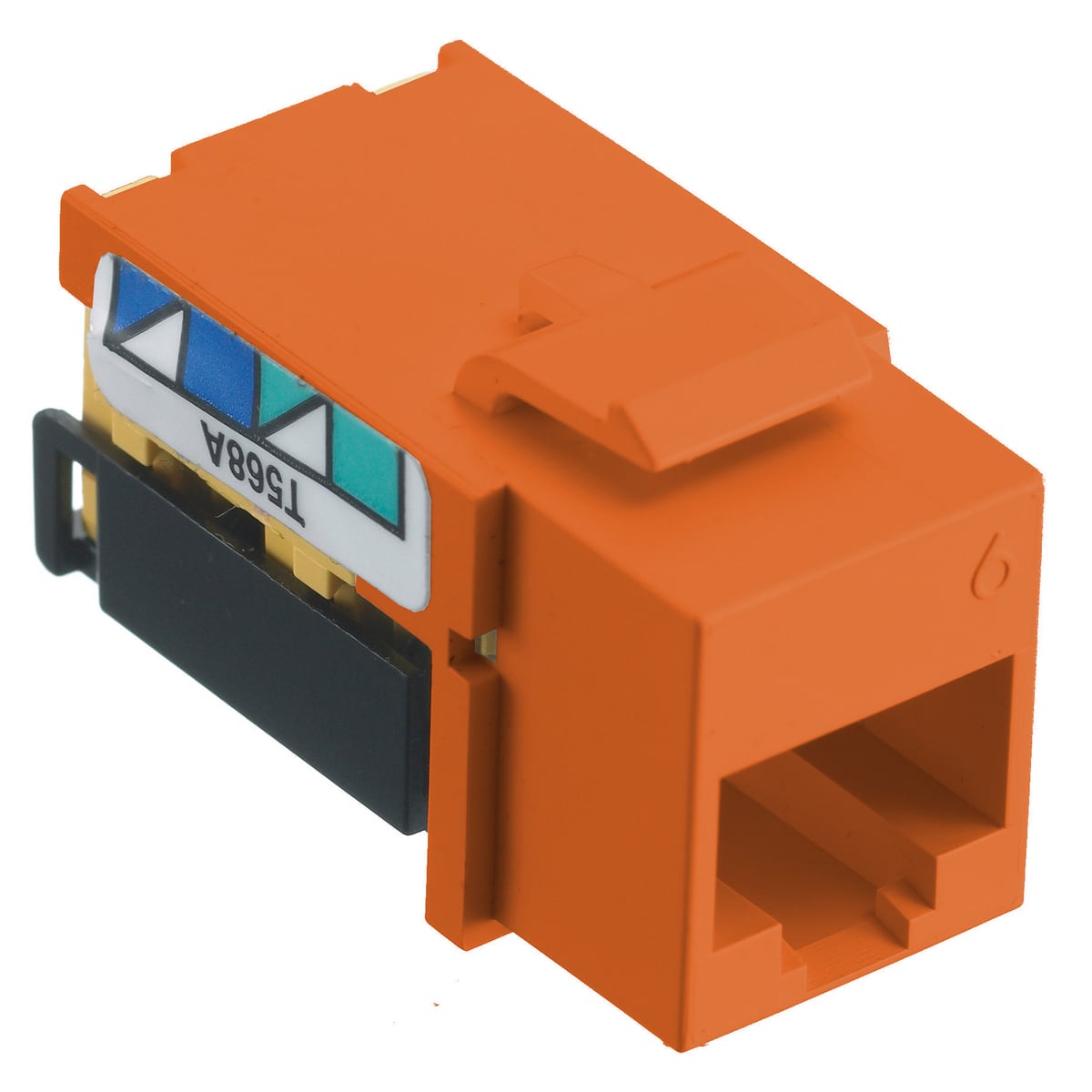Net Select, Jack, Cat6, 8-Position, Universal A/B, Orange
