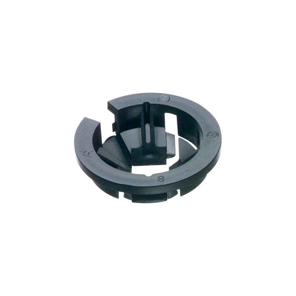 Plastic, 1" knockout size Push-in connector snaps into knockout using light finger pressure, holds wires securely and is simple to remove with the twist of a screw driver.