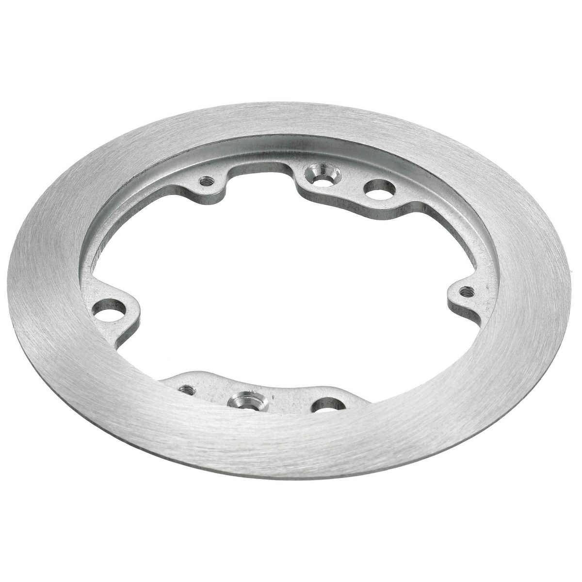 Flush Concrete Floor Box Series, 1-Gang Carpet Flange, Round, 5.25" Diameter, Brushed Aluminum