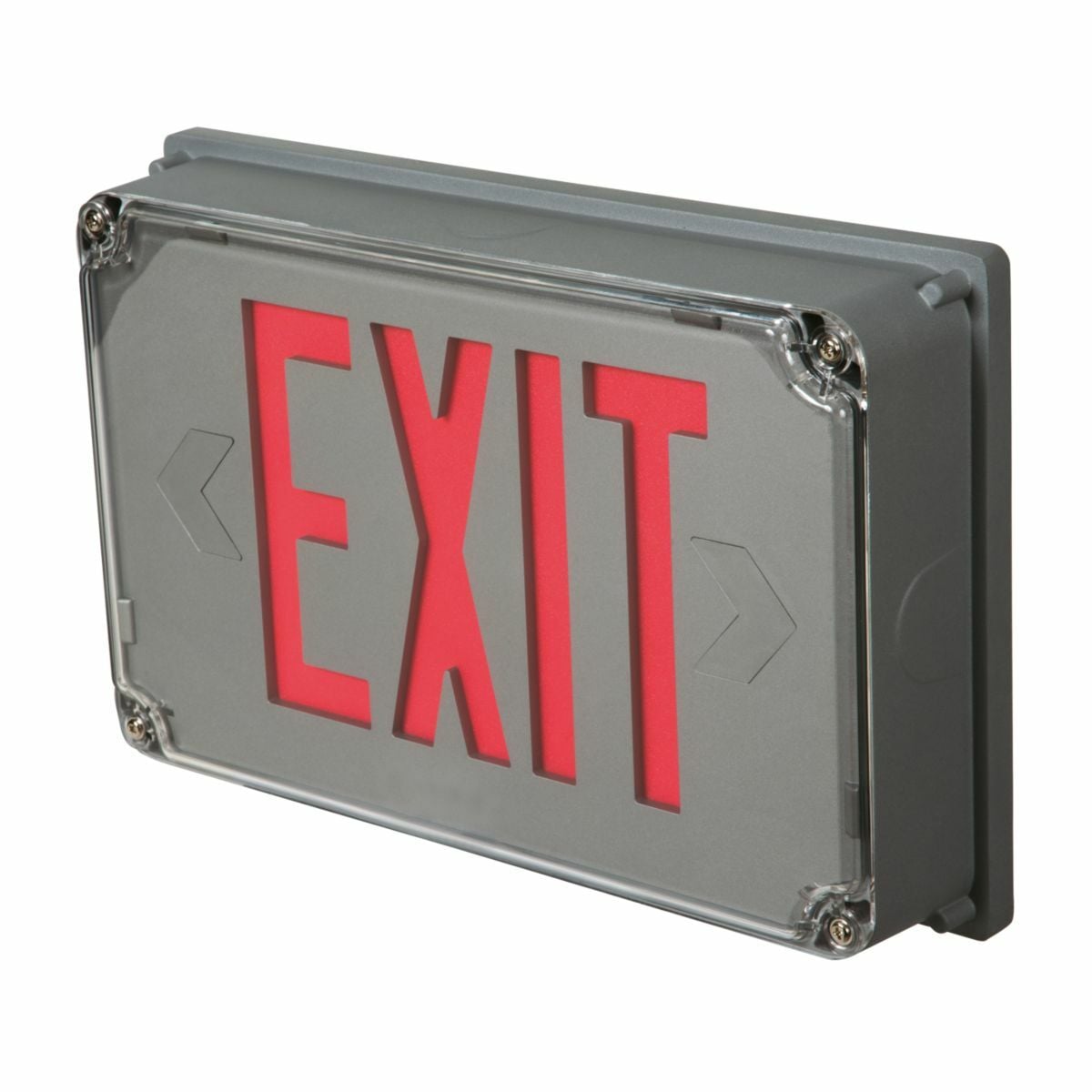 Exit Lighting LED, AC only, Single Face, White color finish