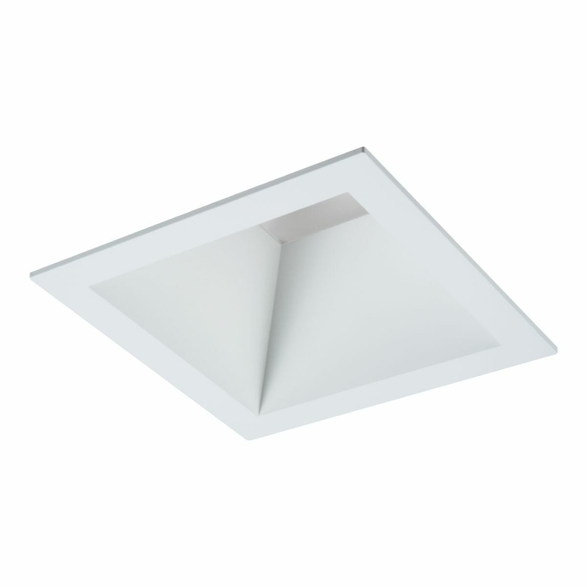 4" Square Reflector, Medium Distribution, Matte White