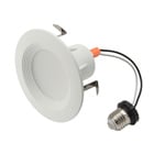 Great value LED downlights providing the best combination of performance and efficiency for both residential and commercial applications. These fixtures offer 575 or 650 lumen options at 75 LPW and high 90 CRI color rendering . Easy to install, these downlights are suitable for use in most standard 4 IN, 5 IN  and 6 IN housings, and includes ideal adapter with separate E26 connector.