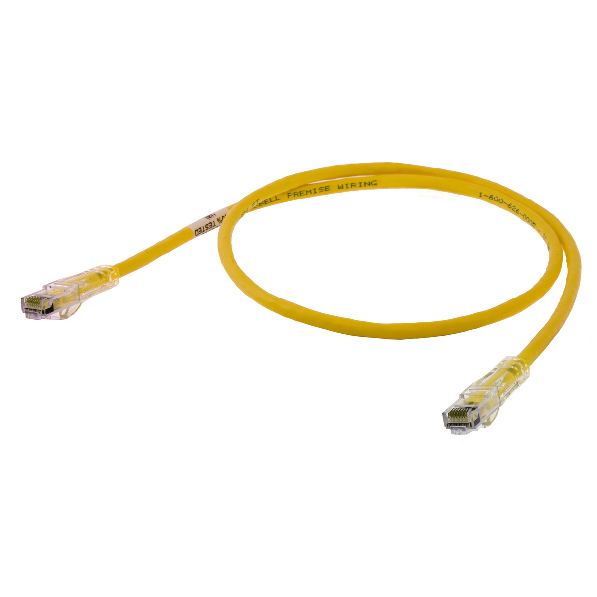 Patch Cord, Speed Gain, Cat6, Slim, Yellow, 7'