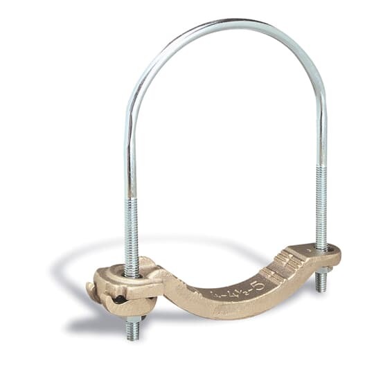 Waterpipe Ground Clamp for Wire Range 4 - 4/0, Water Pipe Size 1/2 - 1 , Bronze Saddle with Bronze U-Bolt