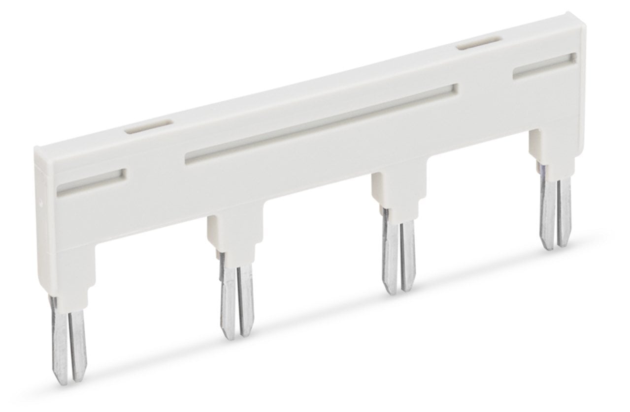 Jumper; for jumper slot; 4-way; insulated; light gray