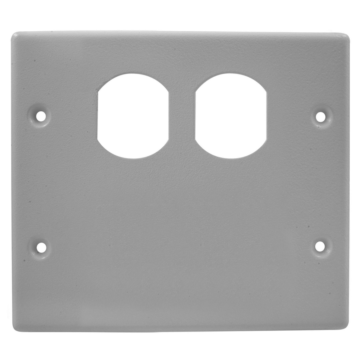 Metal Raceway, Plate, 2-Gang, 1 Duplex/Blank, HBL4750 Series, Gray