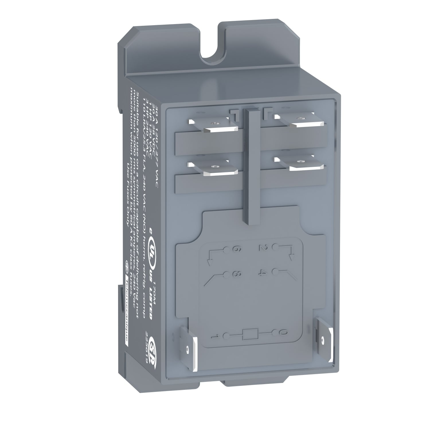 power relay, Harmony electromechanical relays, DIN rail or panel mount relay, 30A, 2NO, 230V AC