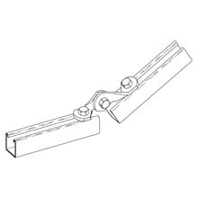 Eaton B-Line series adjustable fitting, 4.6875" H x 4.6875" L x 1.6250" W, Steel, DURA GREEN, Two hole adjustable hinge