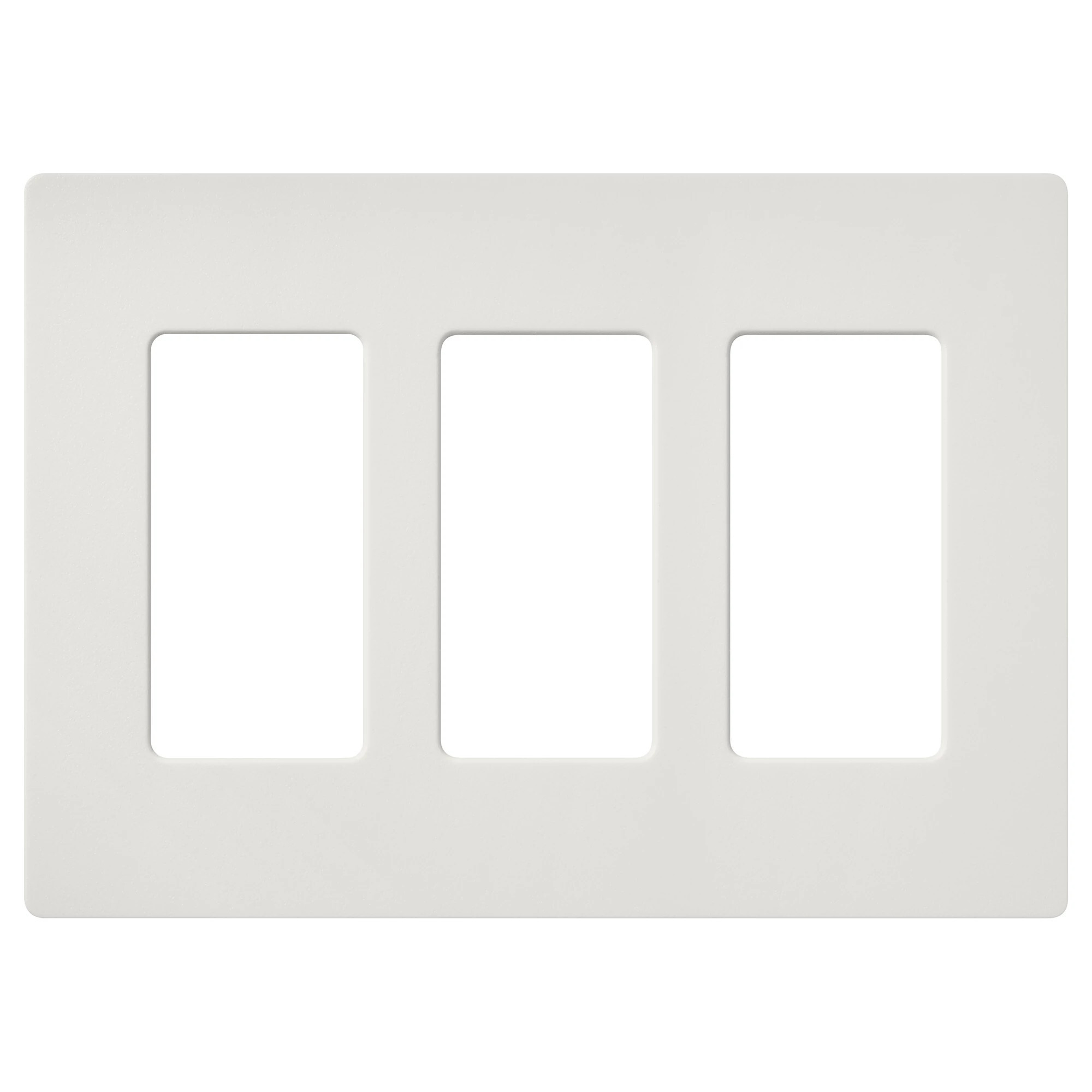 Claro Wallplate, Satin Finish, Three-gang in lunar gray
