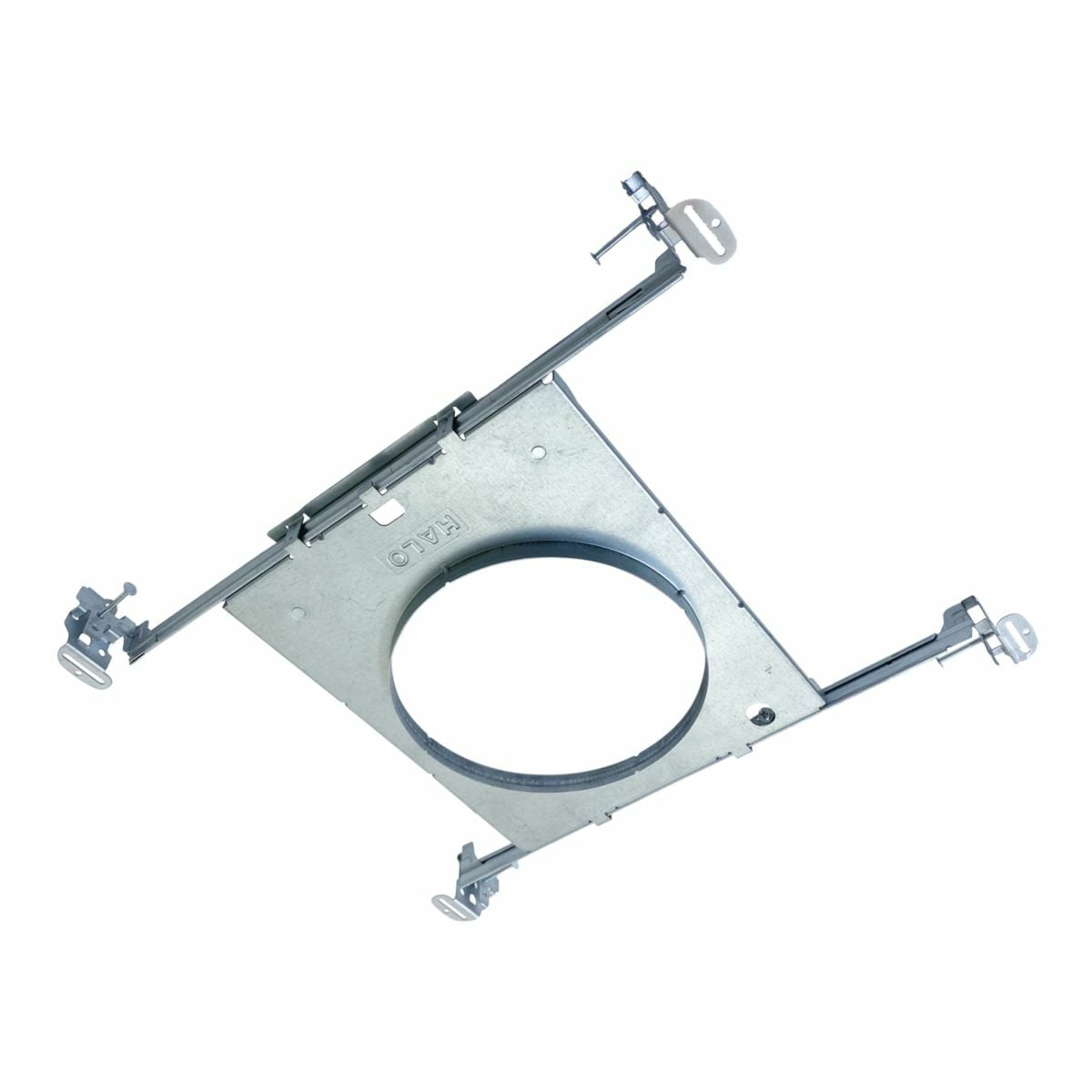 6 inch round mounting frame with drywall collar.