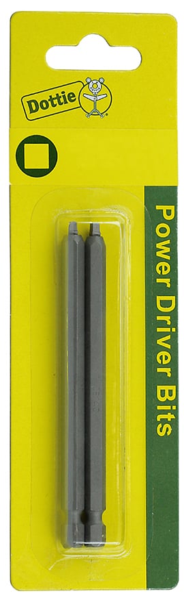 Power Bit, #2 tip size, Square tip type, 6 in. overall length, 2 pieces, #8-10 screw size