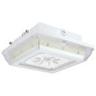 Square LED Wide Beam Angle Canopy Light - 3K/4K/5K CCT Selectable - 20W/30W/45W Wattage Selectable - White Finish