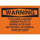 B946 SAFETY SIGNS BLK/ORG
