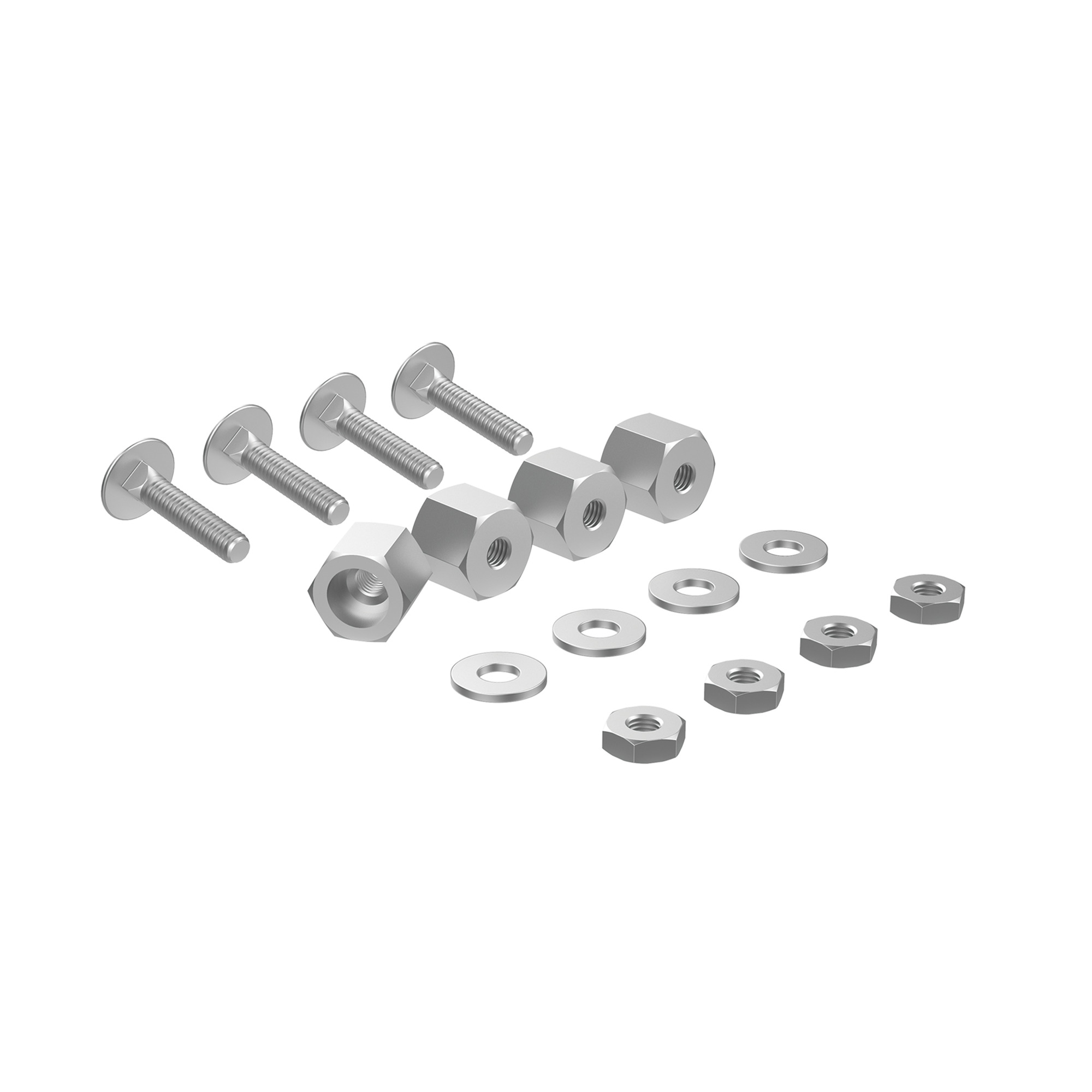 Panel Mounting Kit, fits 16 ga., Plated, Steel