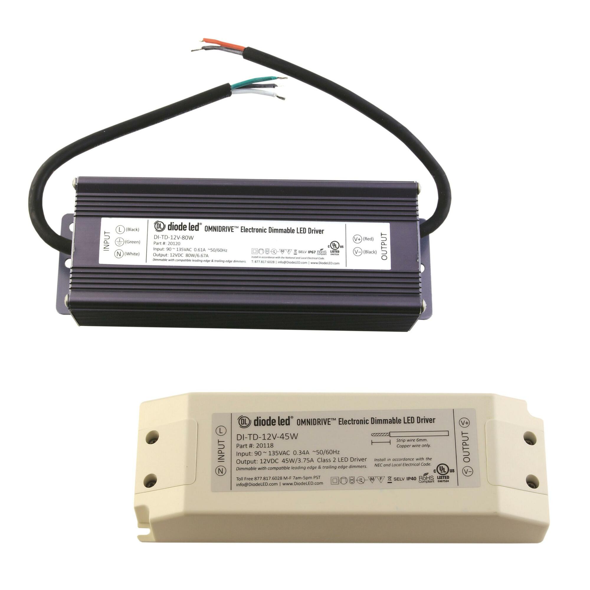 LO-PRO Junction Box and Driver Combo - 24V OMNIDRIVE Electric Dimmable Driver - 20W