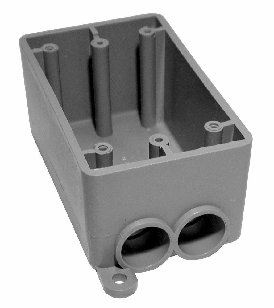 FSS-2-050710-U PVC FSS DBL GANG BOX KRALOY