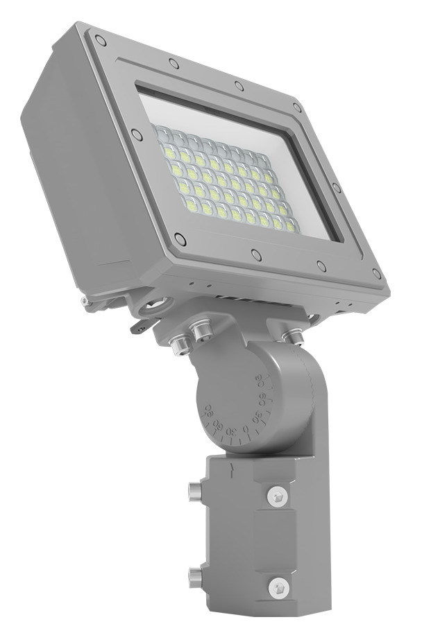 HAZARDOUS LOCATION FLOOD SMALL 60W 5000K SLIPFITTER MOUNT GRAY