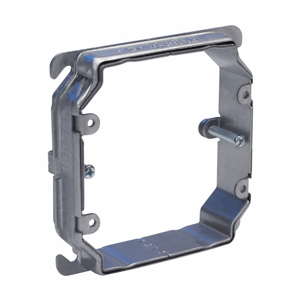 Eaton Crouse-Hinds series Adjustable Mud Ring, Two device, Steel, Two-gang, 5/8" to 1-1/2" round adjustable, 11.3 cubic inch capacity