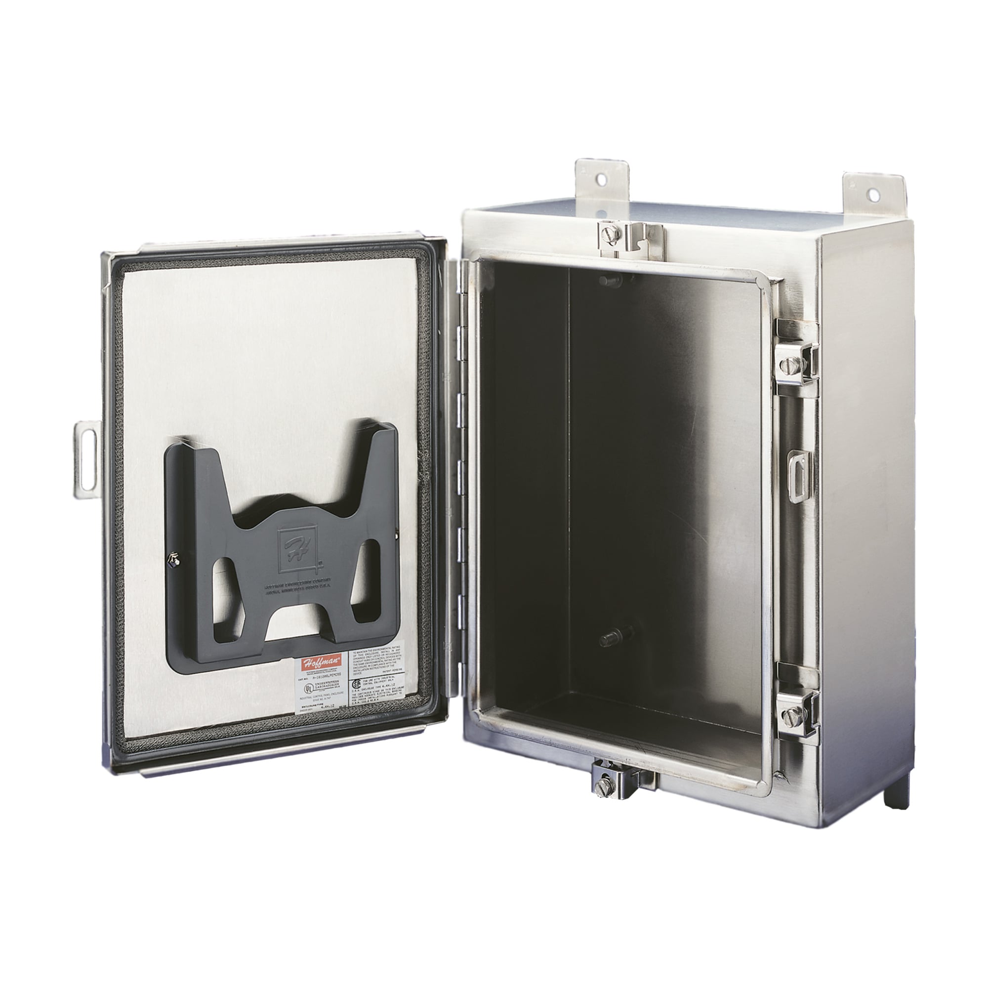 Wallmount Hinged with Clamps EMC Type 4X, 36x30x8, Brushed, SS 304
