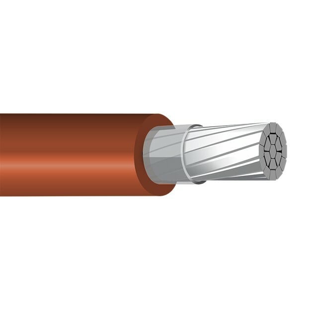 XHHW Cable, 350 KCMIL, Brown, Stranded, Aluminum Conductor, 2500 Foot Reel