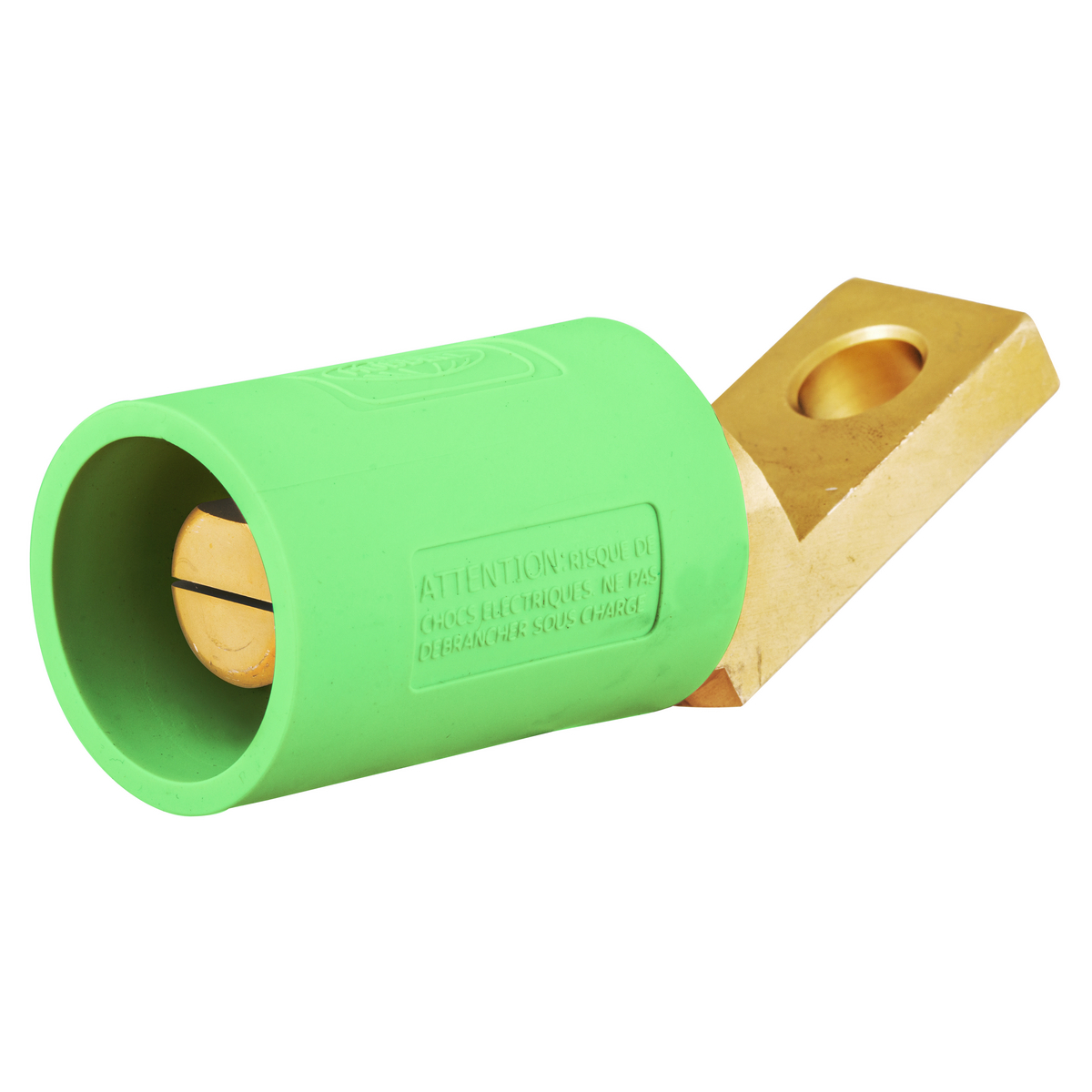 Single Pole Products, 300/400A Series,Angled Male, Offset Stud Type, Green