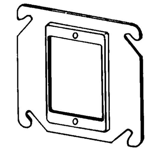 Features:Configuration Single Device, Standard:UL E18095, Material:Steel, Shape:Square, Size:4 X 4 X 0.25IN, Cubic Capacity:2CI